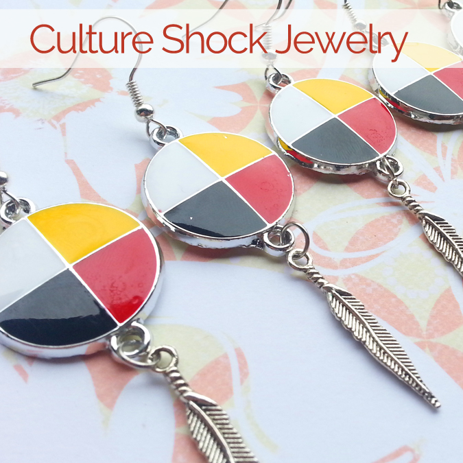 culture shock jewelry, moccasins, pass the feather