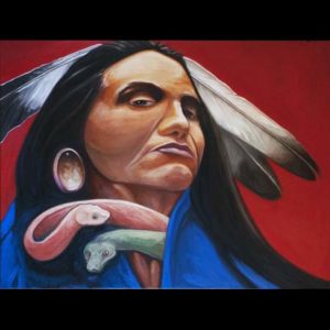 Deron Ahsén:nase Douglas, painter, painting, Indigenous Artist, First Nations, Indigenous Arts Collective of Canada, Pass The Feather