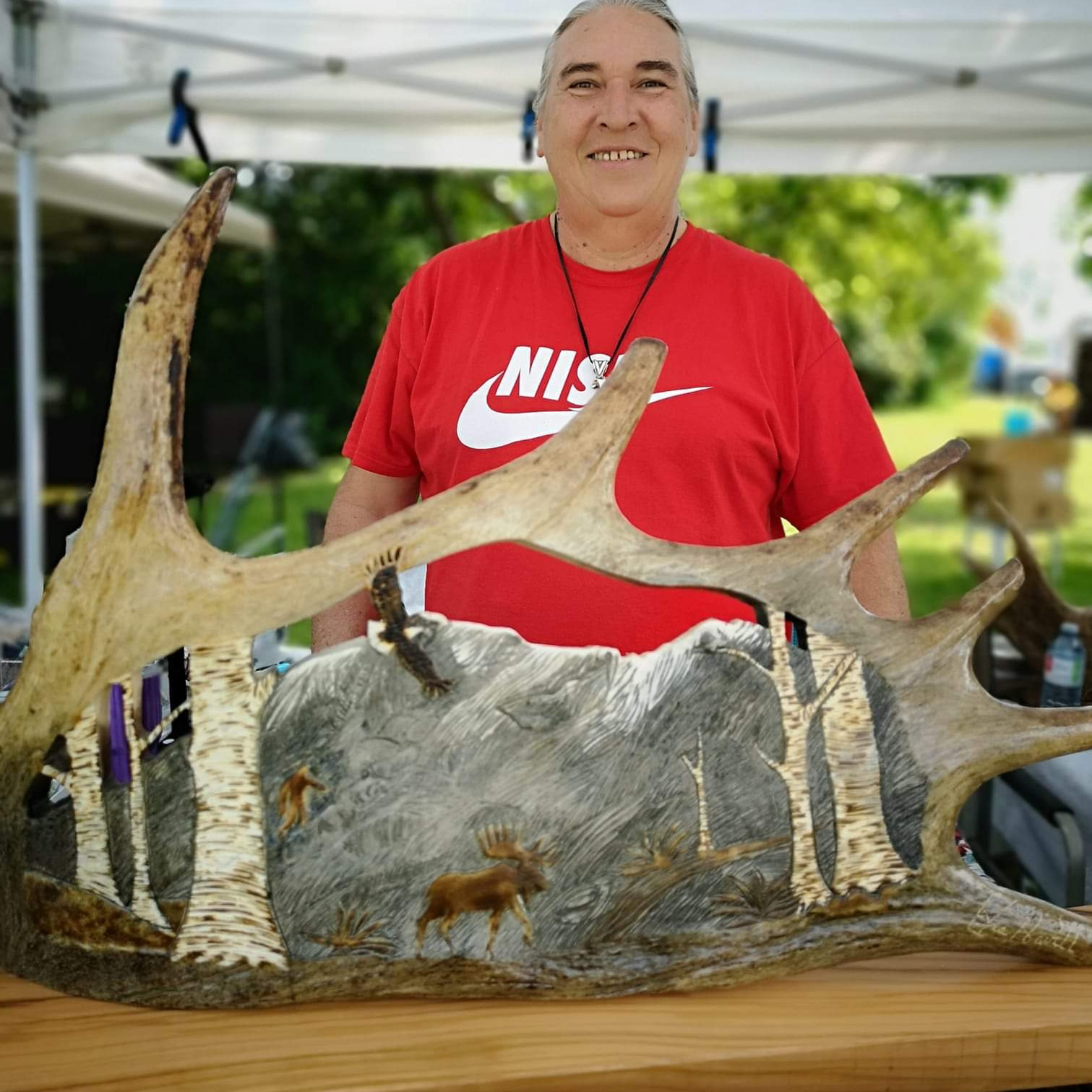 Wesley Havill, blacksmith, carving, moose antler, Indigenous Artist, First Nations, Indigenous Arts Collective of Canada, Pass The Feather