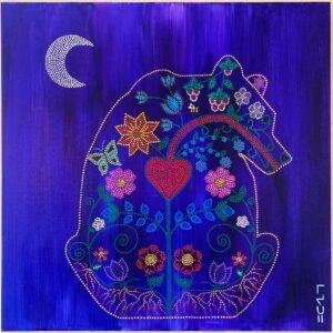 Karlee Fellner, Visual art, acrylic, mixed media, digital art, clothing, merchandise, Indigenous Artist, First Nations, Indigenous Arts Collective of Canada, Pass The Feather