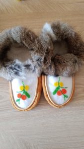 Joan Brant, beader, beadwork, leatherwork, moccasins, Indigenous Artist, First Nations, Indigenous Arts Collective of Canada, Pass The Feather